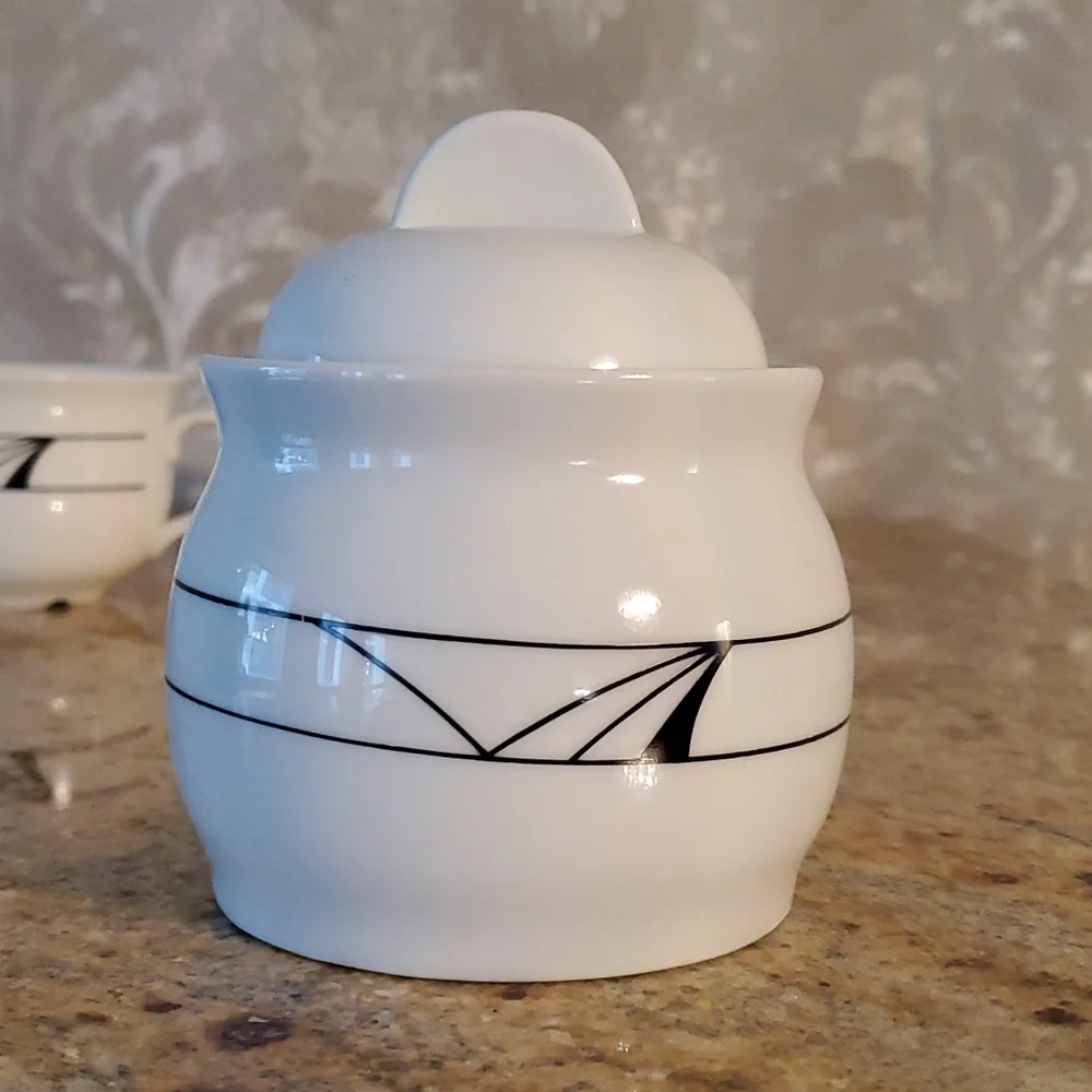 Danesco porcelaine de pologne cups and sugar bowl - Picture 9 of 13